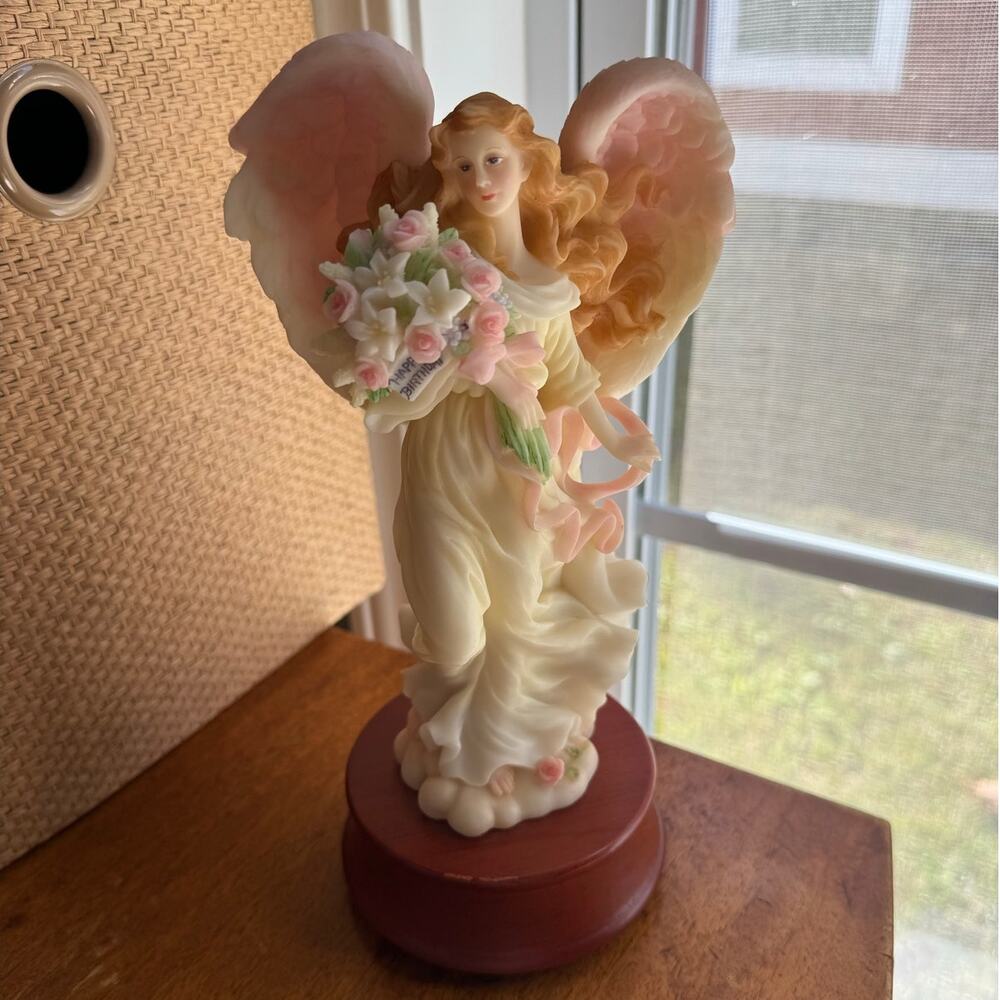 1997 Seraphim Classics Angel Figurine Samantha Blessed at Birth Happy Birthday
